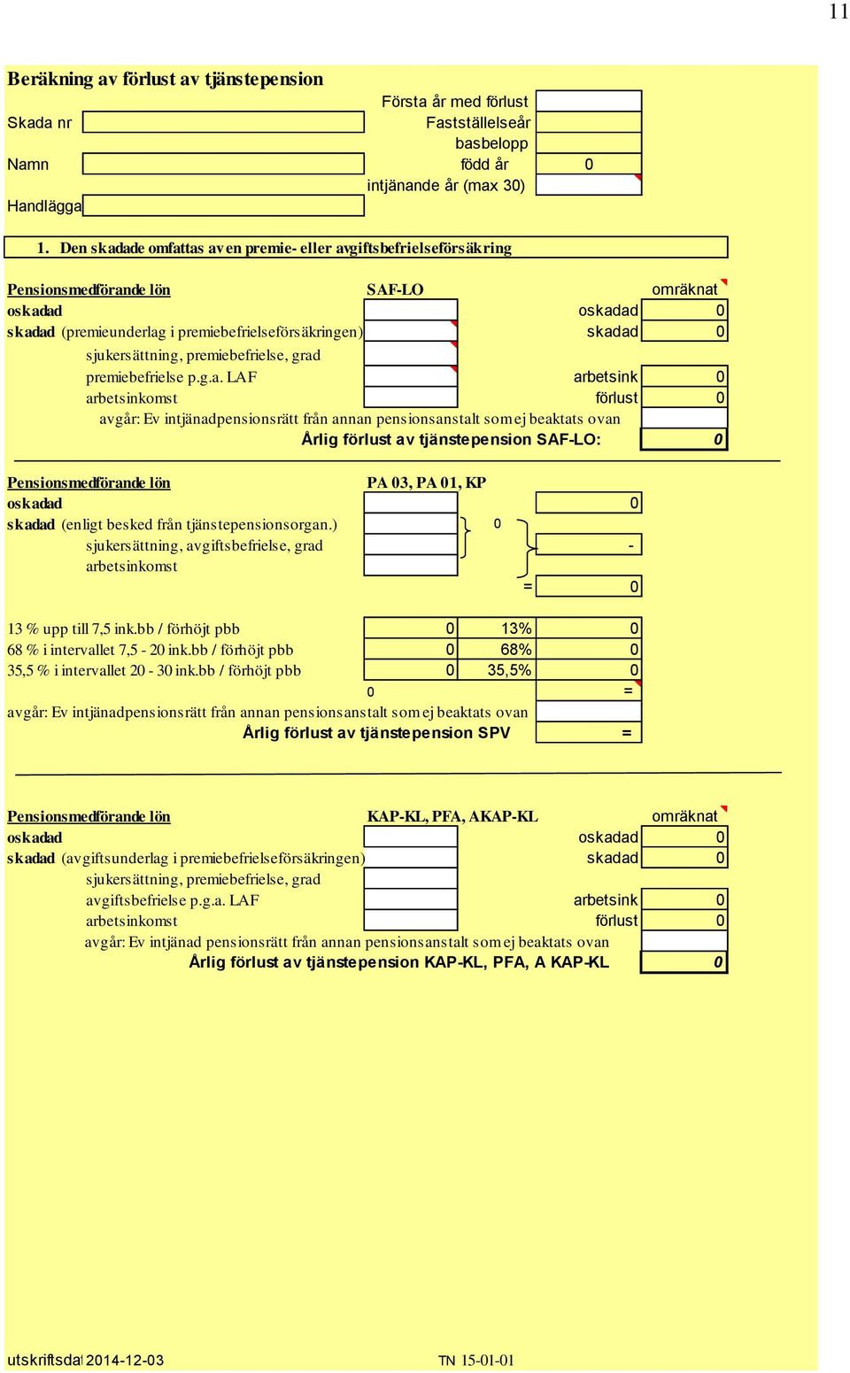 sjukersättning, premiebefrielse, grad