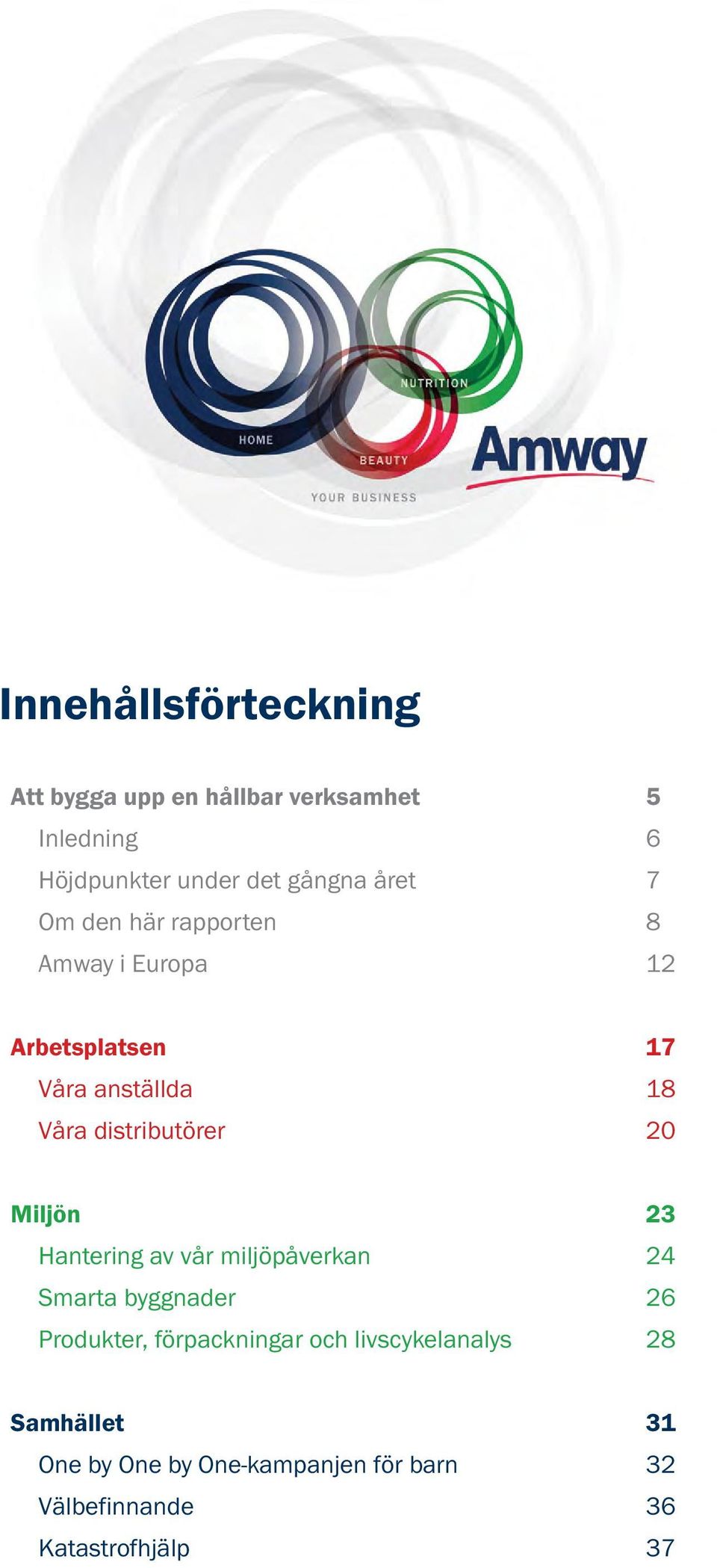 distributörer 20 Miljön 23 Hantering av vår miljöpåverkan 24 Smarta byggnader 26 Produkter,