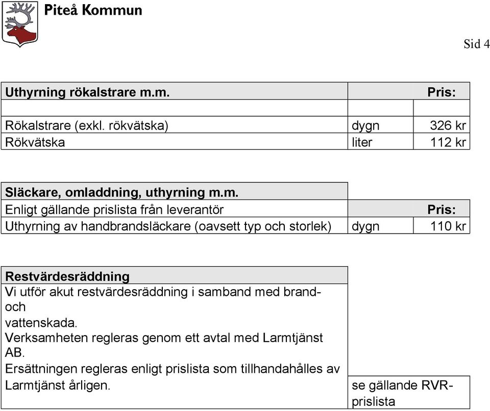 addning, uthyrning m.