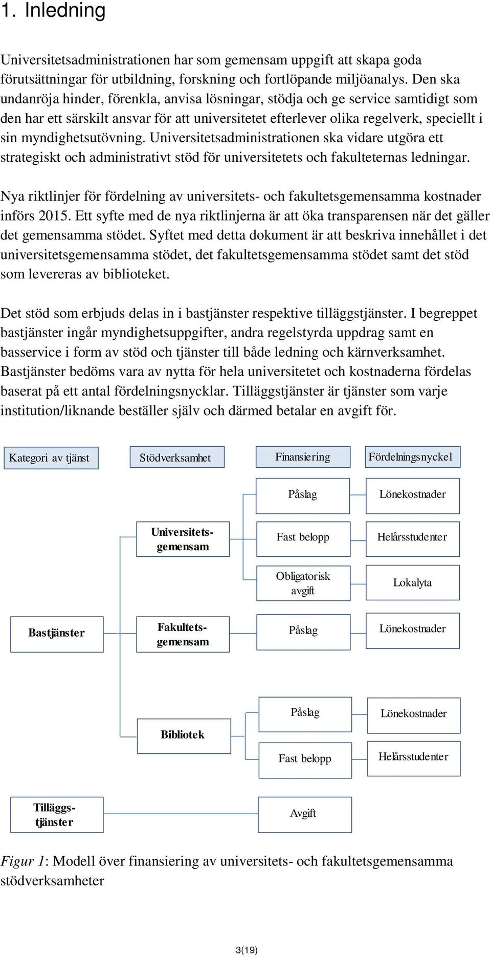 myndighetsutövning. Universitetsadministrationen ska vidare utgöra ett strategiskt och administrativt stöd för universitetets och fakulteternas ledningar.