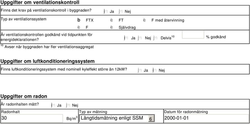 tidpunkten för energideklarationen?