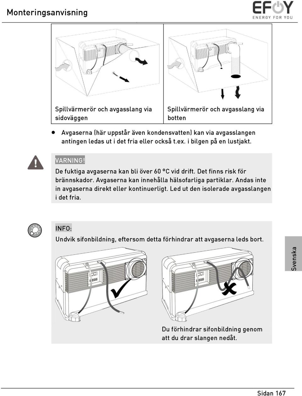 Det finns risk för brännskador. Avgaserna kan innehålla hälsofarliga partiklar. Andas inte in avgaserna direkt eller kontinuerligt.