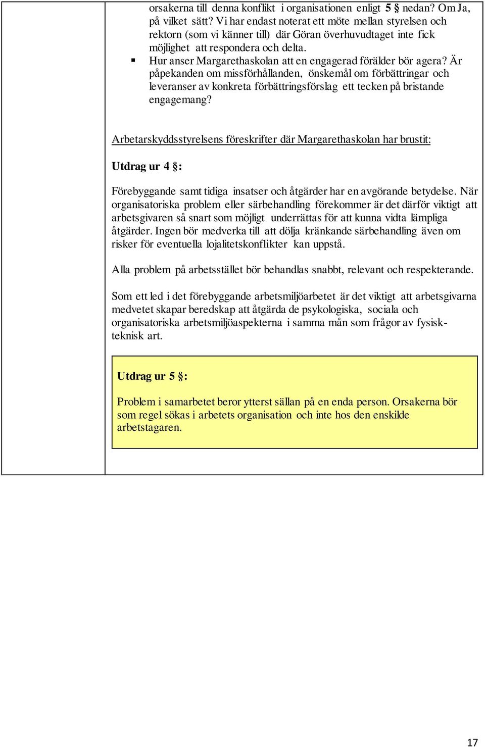 Hur anser Margarethaskolan att en engagerad förälder bör agera?