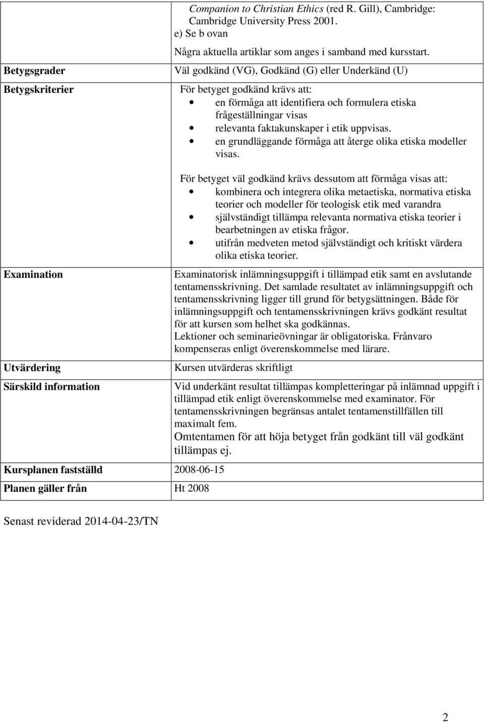 en grundläggande förmåga att återge olika etiska modeller visas.