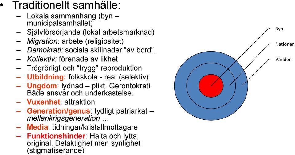 Ungdom: lydnad plikt. Gerontokrati. Både ansvar och underkastelse.