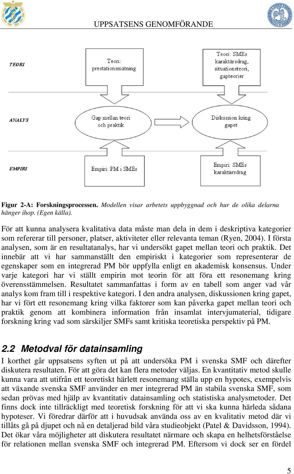 I första analysen, som är en resultatanalys, har vi undersökt gapet mellan teori och praktik.