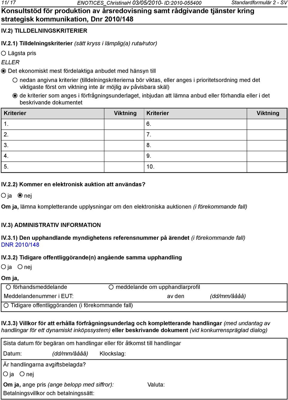 10-055400 Standardformulär 2 