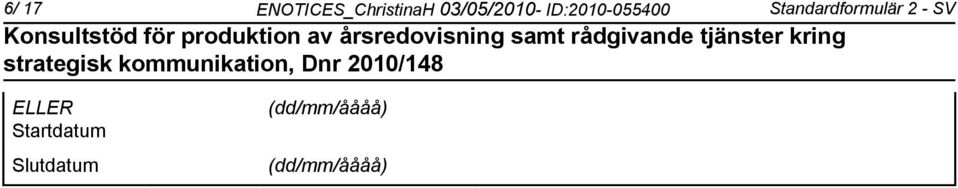 Standardformulär 2 - SV ELLER