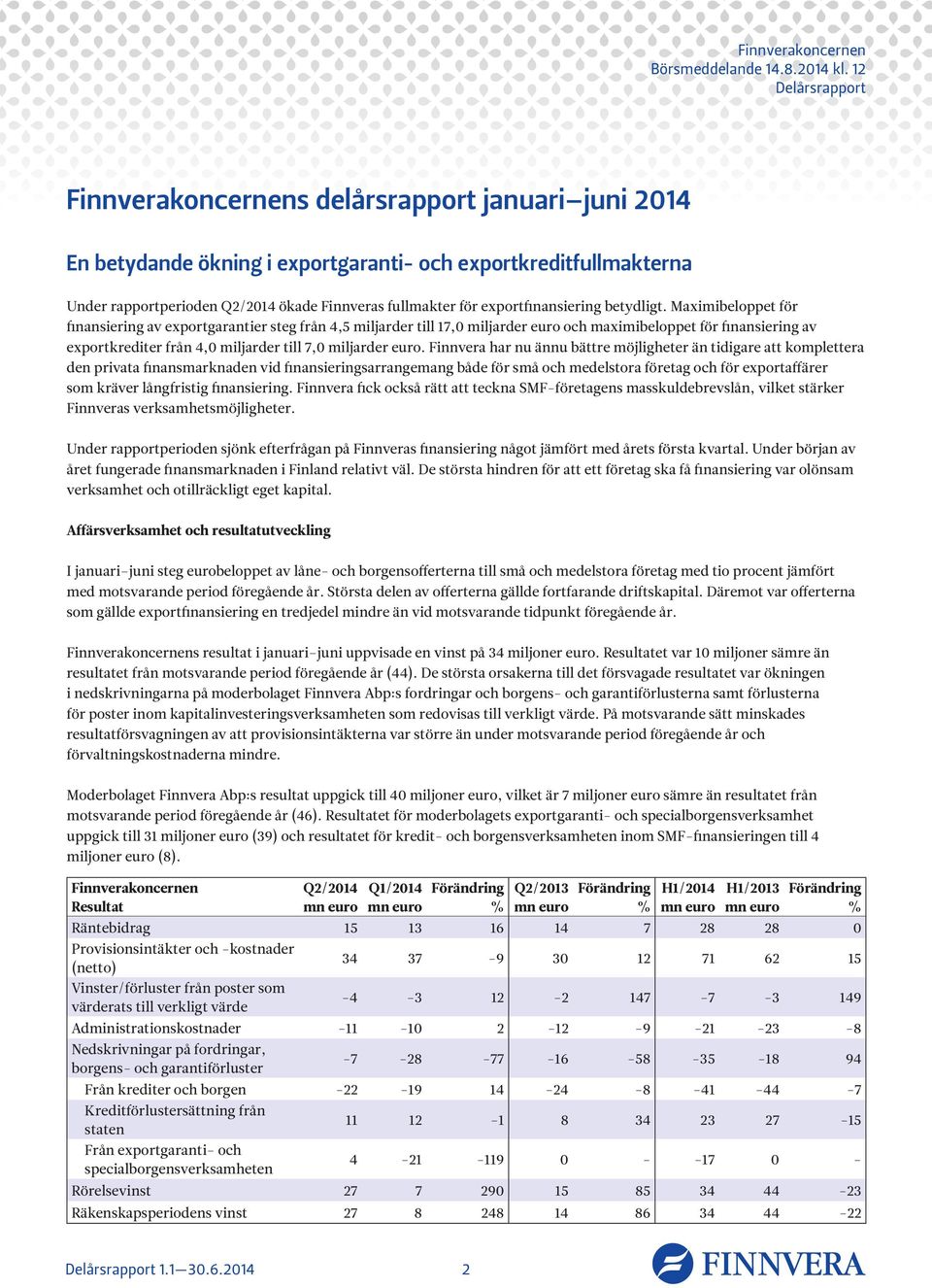 Maximibeloppet för finansiering av exportgarantier steg från 4,5 miljarder till 17,0 miljarder euro och maximibeloppet för finansiering av exportkrediter från 4,0 miljarder till 7,0 miljarder euro.