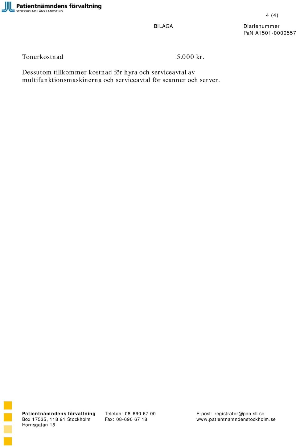 och serviceavtal av