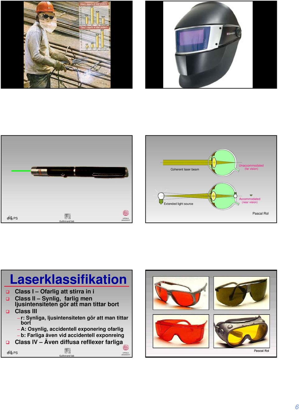 ljusintensiteten gör att man tittar bort Class III r: Synliga, ljusintensiteten gör att man tittar bort A: Osynlig,