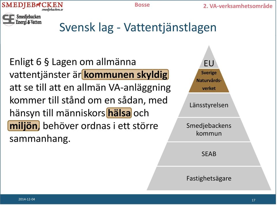 vattentjänster är kommunen skyldig att se till att en allmän VA-anläggning kommer till stånd om