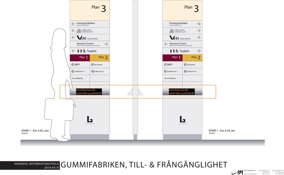 Reception Reception Auditorium 1 Auditorium 2 Auditorium 1 Auditorium 2 Huvudingång Huvudingång utvinklad yta för relief eller