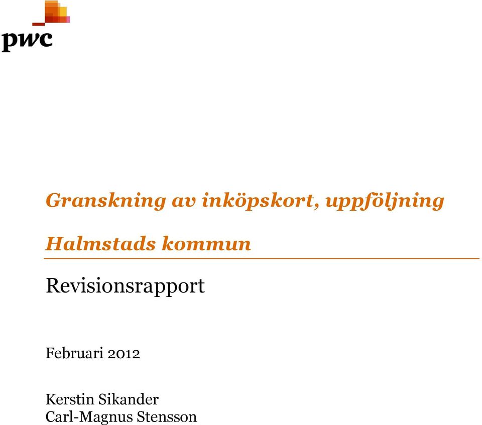 Revisionsrapport Februari 2012