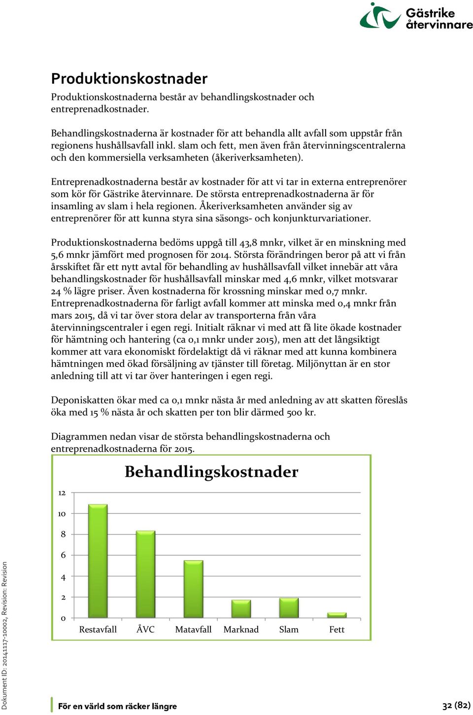 slam och fett, men även från återvinningscentralerna och den kommersiella verksamheten (åkeriverksamheten).