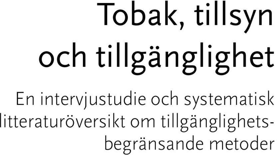 intervjustudie och systematisk