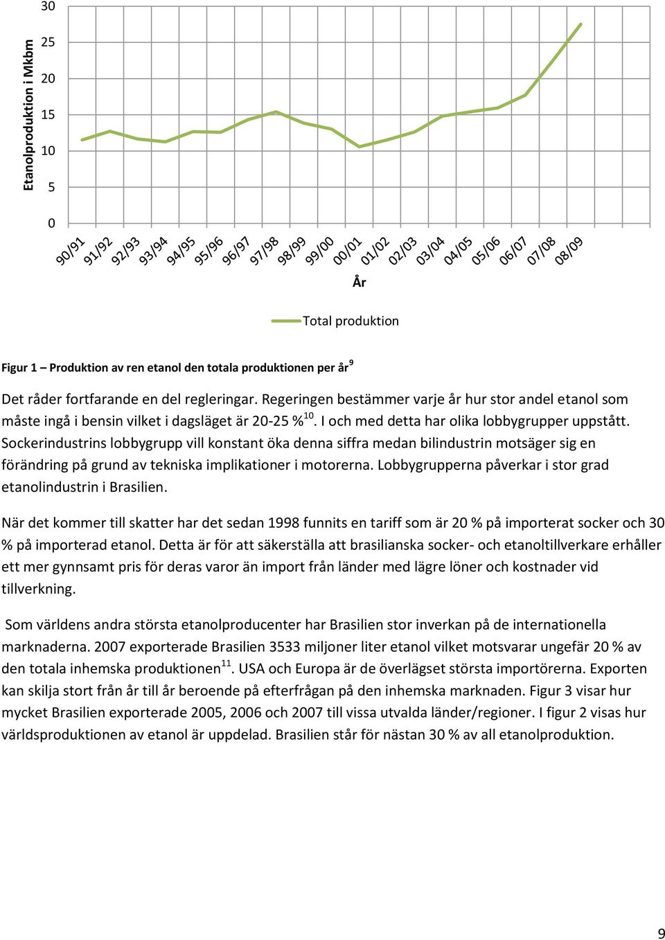 Sockerindustrins lobbygrupp vill konstant öka denna siffra medan bilindustrin motsäger sig en förändring på grund av tekniska implikationer i motorerna.