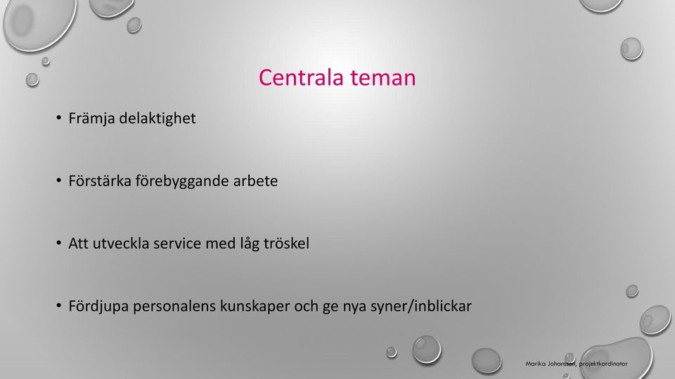 utveckla service med låg tröskel