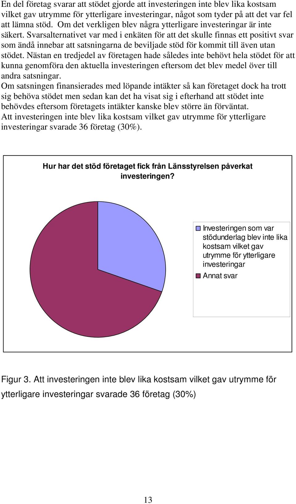 Svarsalternativet var med i enkäten för att det skulle finnas ett positivt svar som ändå innebar att satsningarna de beviljade stöd för kommit till även utan stödet.