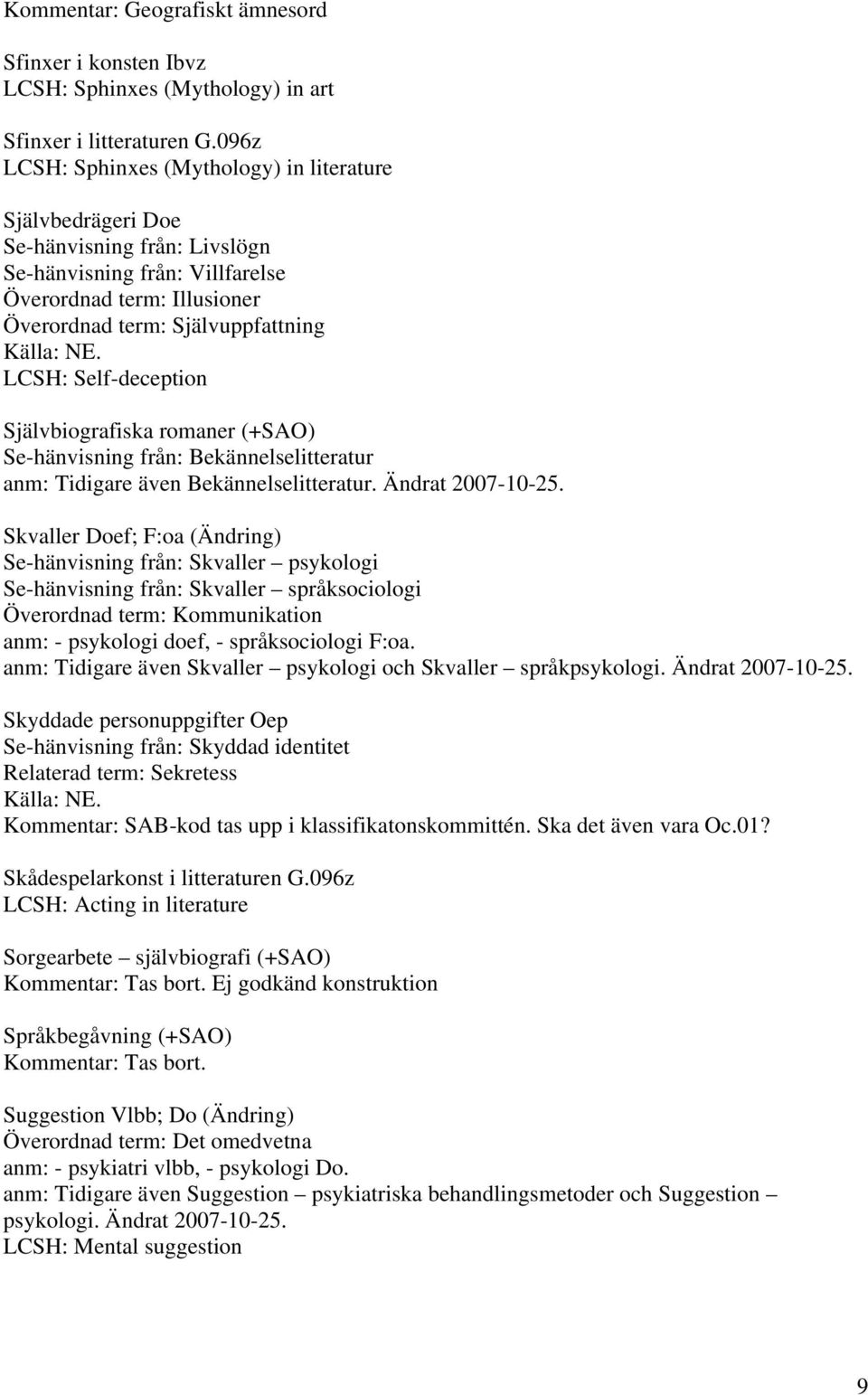 Self-deception Självbiografiska romaner (+SAO) Se-hänvisning från: Bekännelselitteratur anm: Tidigare även Bekännelselitteratur. Ändrat 2007-10-25.