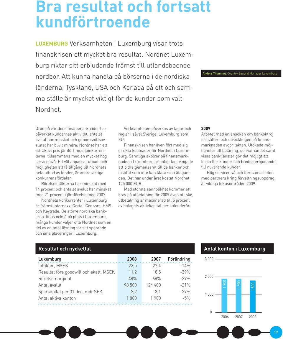 Att kunna handla på börserna i de nordiska länderna, Tyskland, USA och Kanada på ett och samma ställe är mycket viktigt för de kunder som valt Nordnet.