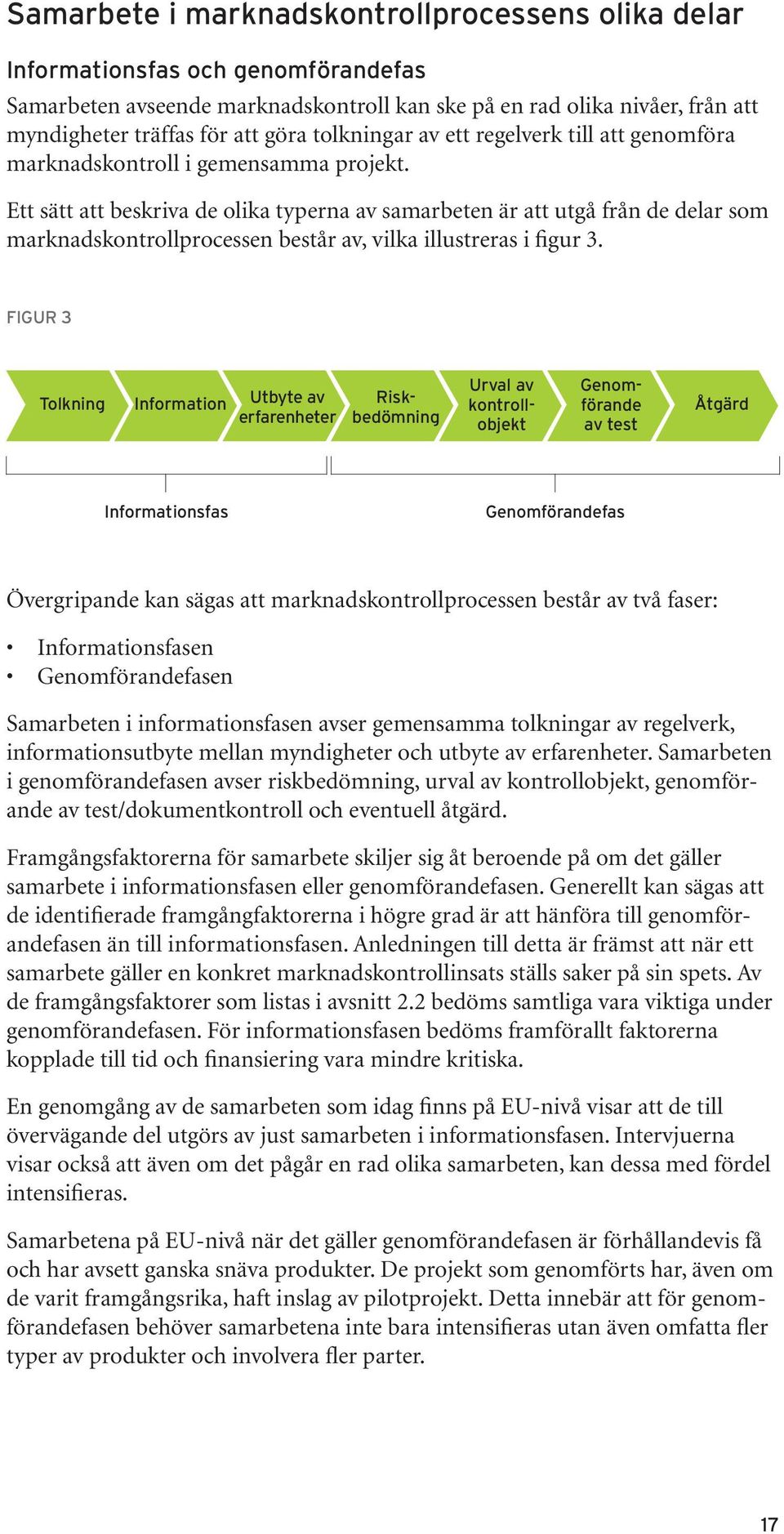 Ett sätt att beskriva de olika typerna av samarbeten är att utgå från de delar som marknadskontrollprocessen består av, vilka illustreras i figur 3.