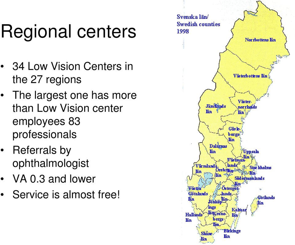 center employees 83 professionals Referrals by