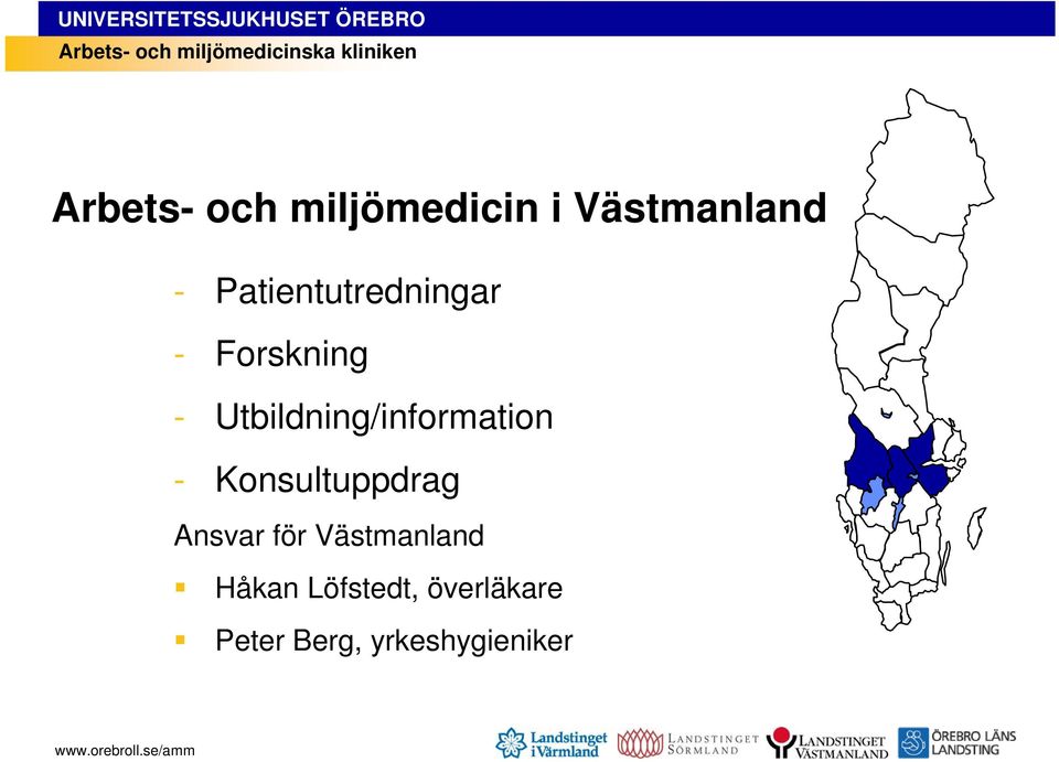 Utbildning/information - Konsultuppdrag Ansvar