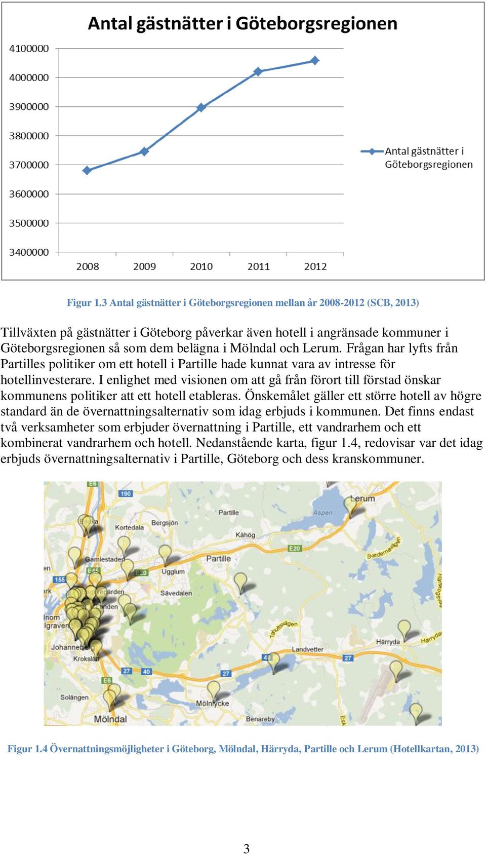 och Lerum. Frågan har lyfts från Partilles politiker om ett hotell i Partille hade kunnat vara av intresse för hotellinvesterare.