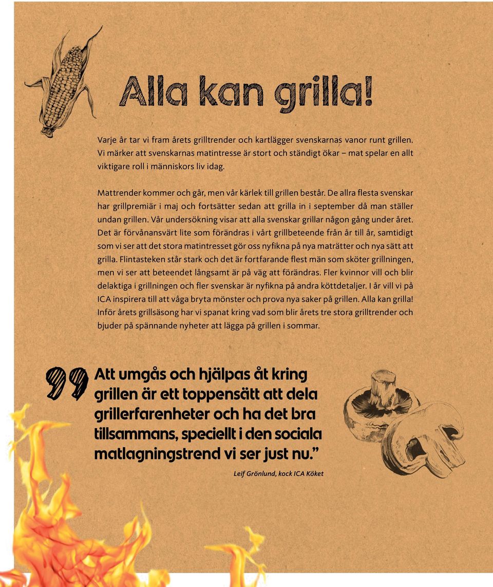 De allra flesta svenskar har grillpremiär i maj och fortsätter sedan att grilla in i september då man ställer undan grillen. Vår undersökning visar att alla svenskar grillar någon gång under året.