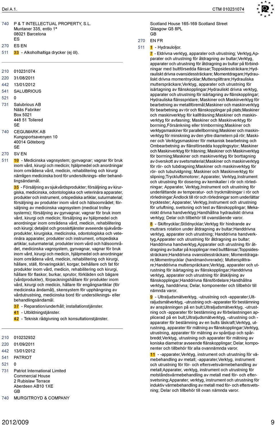 kirurgi och medicin; hjälpmedel och anordningar inom områdena vård, medicin, rehabilitering och kirurgi nämligen medicinska bord för undersöknings- eller behandlingsändamål.