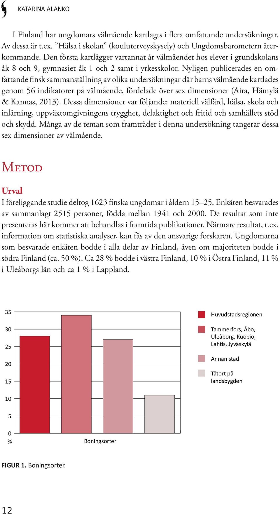 Nyligen publicerades en omfattande finsk sammanställning av olika undersökningar där barns välmående kartlades genom 56 indikatorer på välmående, fördelade över sex dimensioner (Aira, Hämylä &