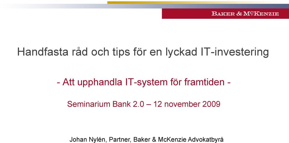 framtiden - Seminarium Bank 2.