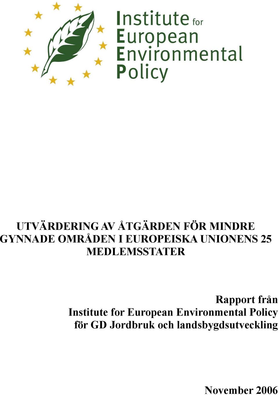 från Institute for European Environmental Policy