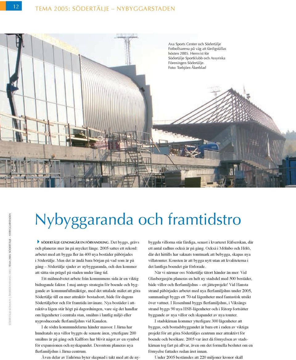 Det byggs, grävs byggda villorna står färdiga, senast i kvarteret Räfserskan, där och planeras mer än på mycket länge. 2005 sattes ett rekord: ett antal radhus också är på gång.