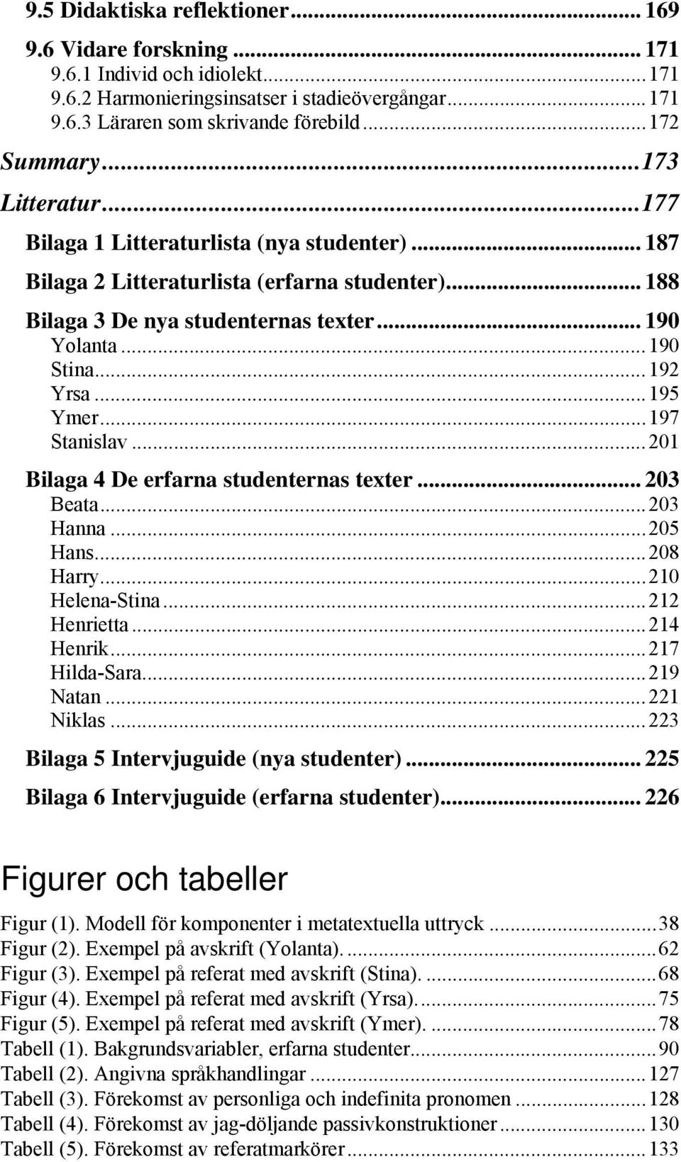 ..195 Ymer...197 Stanislav...201 Bilaga 4 De erfarna studenternas texter... 203 Beata...203 Hanna...205 Hans...208 Harry...210 Helena-Stina...212 Henrietta...214 Henrik...217 Hilda-Sara...219 Natan.