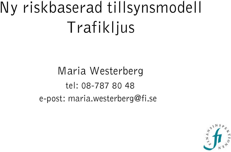 Maria Westerberg tel:
