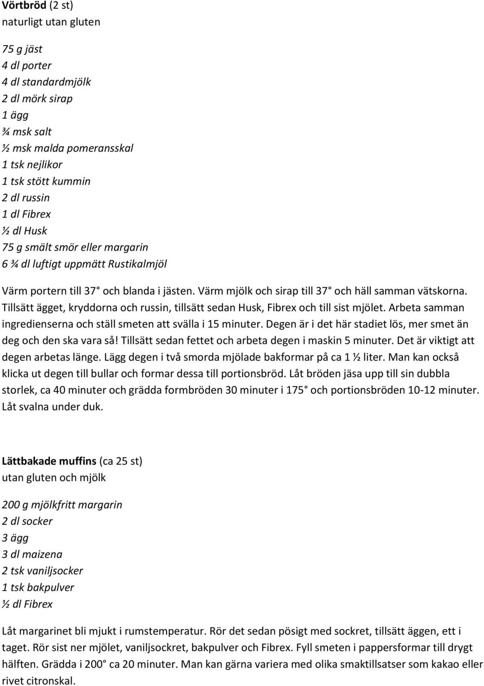 Tillsätt ägget, kryddorna och russin, tillsätt sedan Husk, Fibrex och till sist mjölet. Arbeta samman ingredienserna och ställ smeten att svälla i 15 minuter.