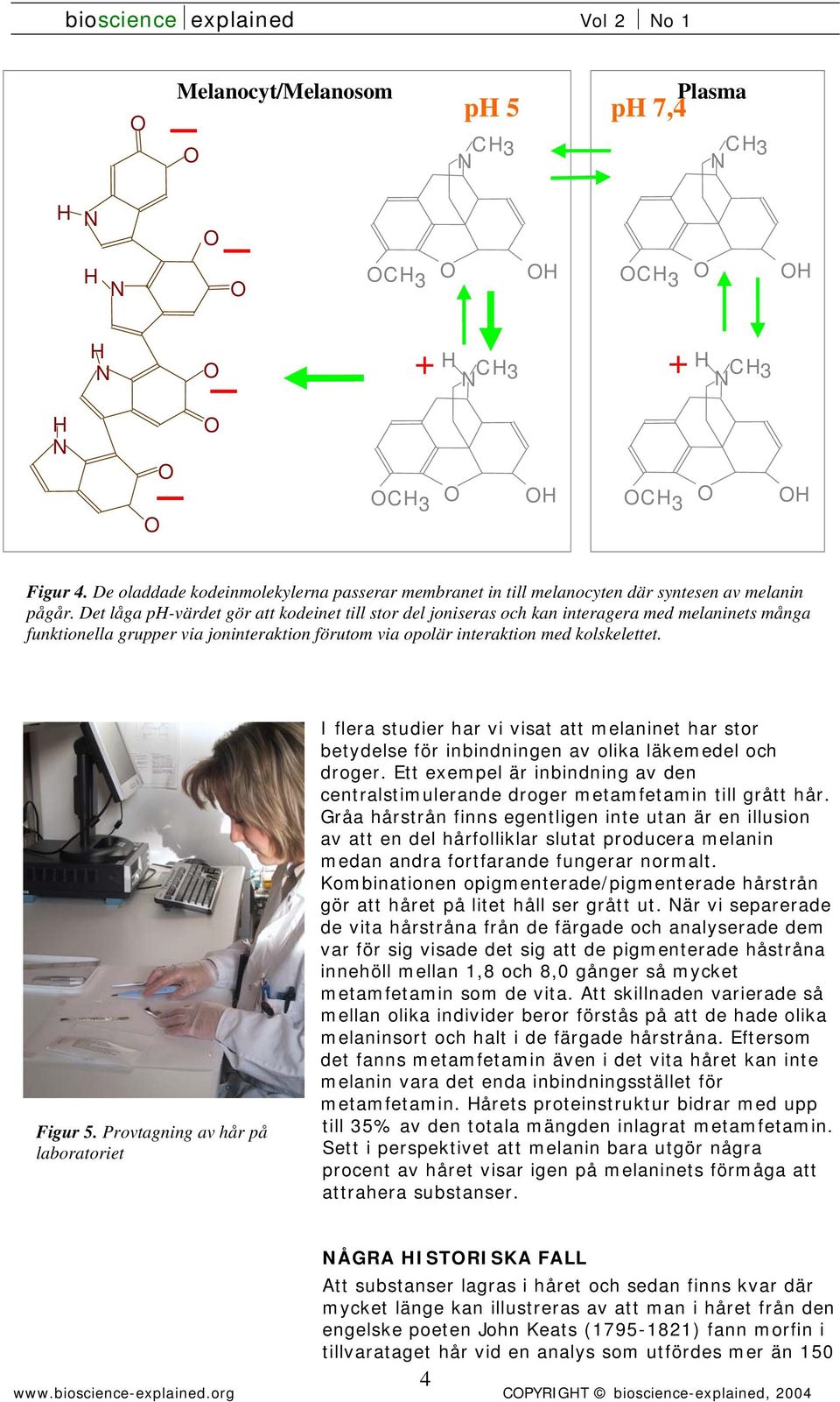 Provtagning av hår på laboratoriet I flera studier har vi visat att melaninet har stor betydelse för inbindningen av olika läkemedel och droger.