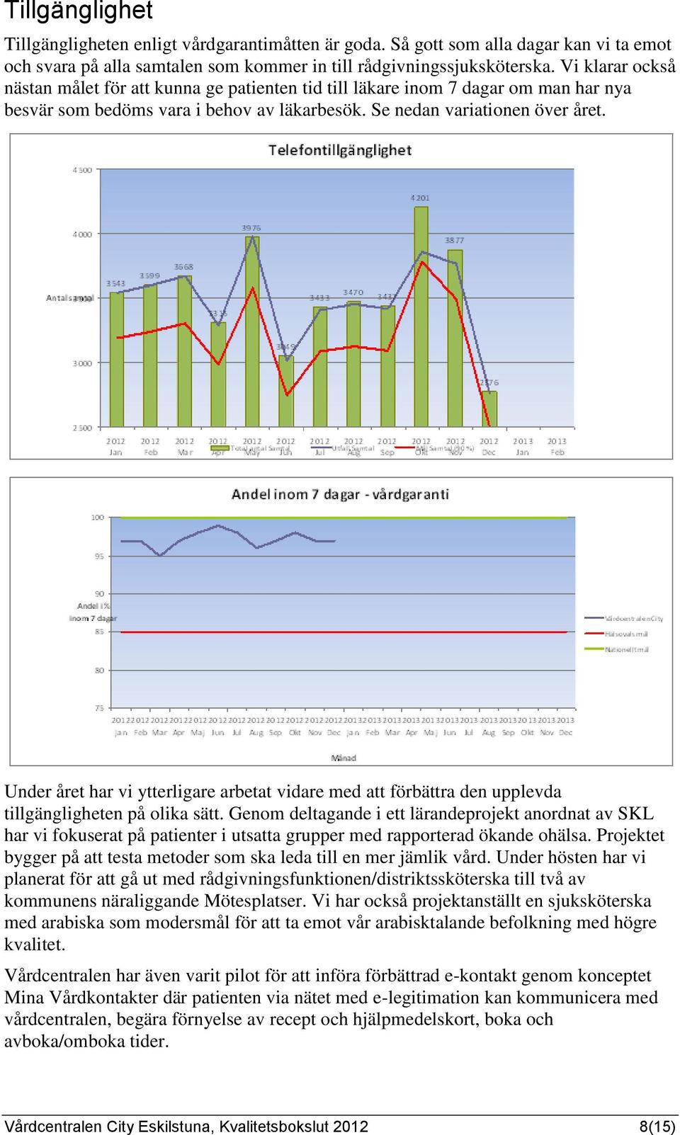 Under året har vi ytterligare arbetat vidare med att förbättra den upplevda tillgängligheten på olika sätt.