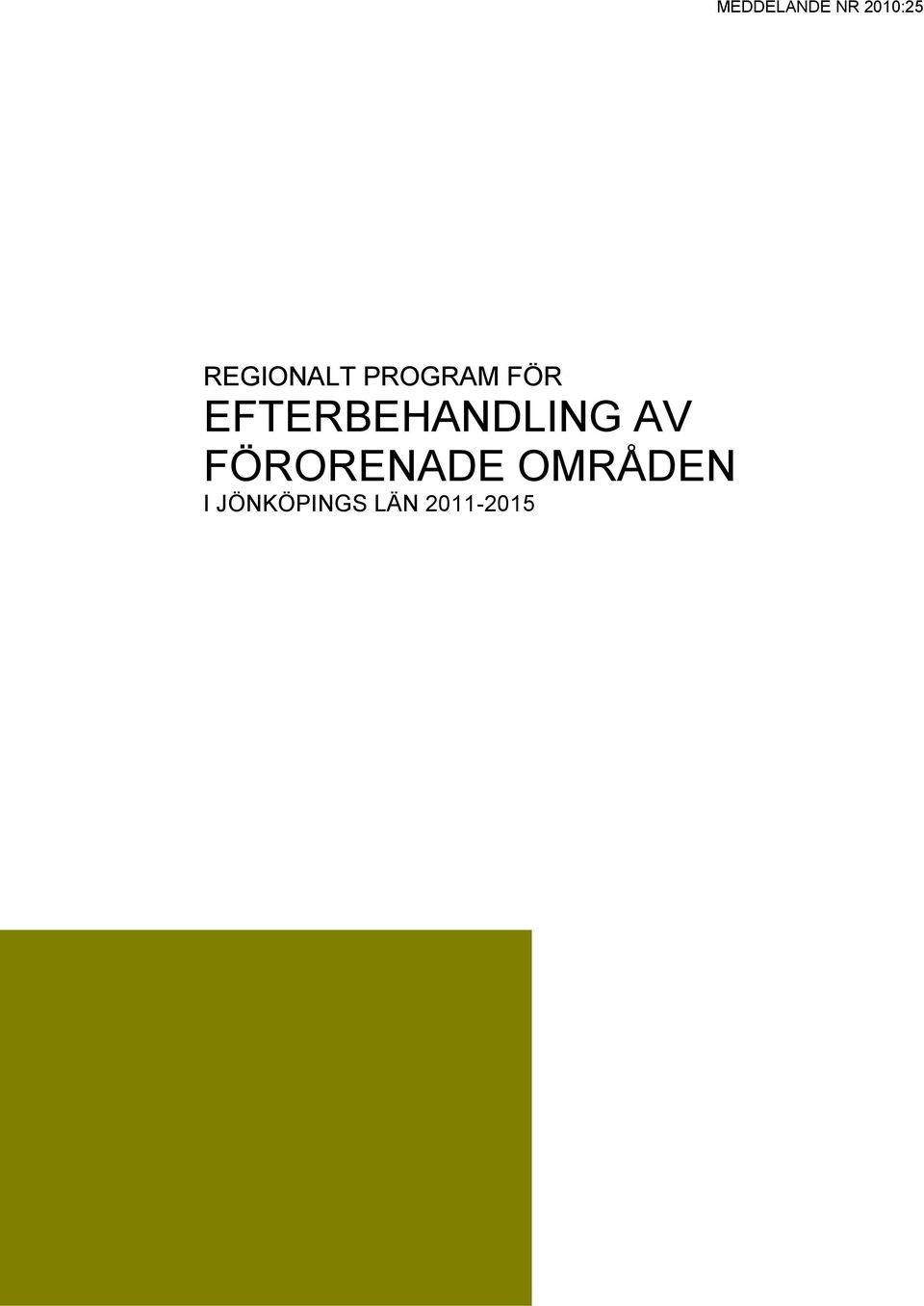 FÖRORENADE OMRÅDEN I