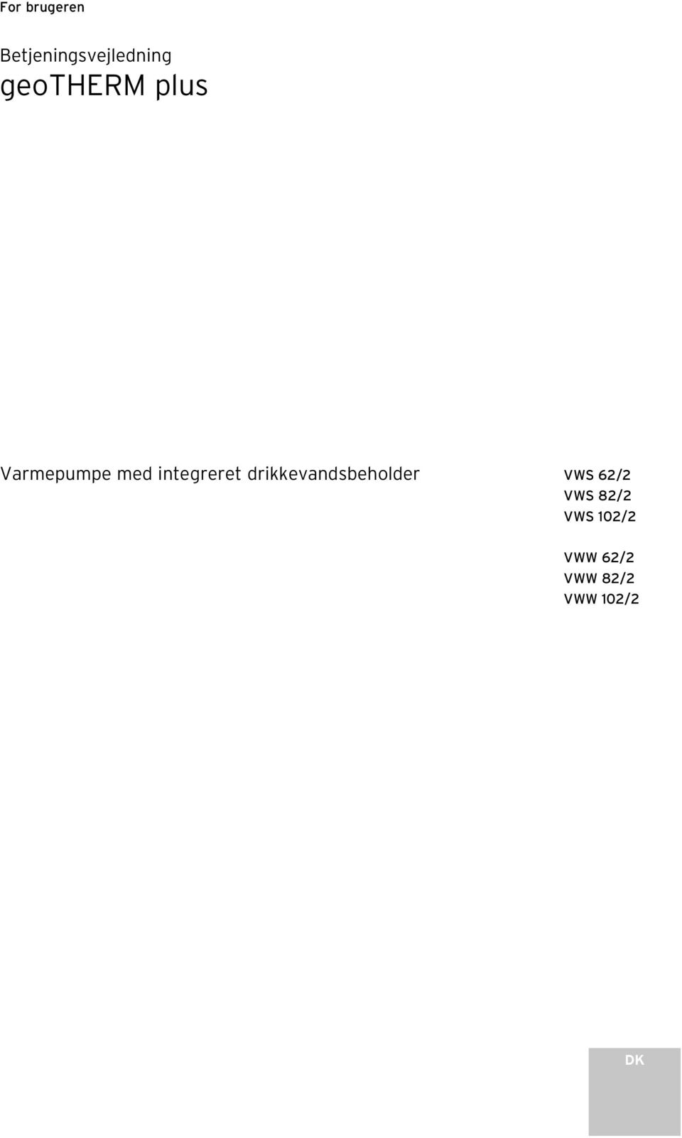 integreret drikkevandsbeholder VWS