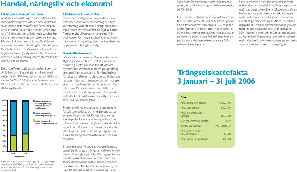 För de mindre butikerna är det för tidigt att dra några slutsatser när det gäller Stockholmsförsökets effekter.