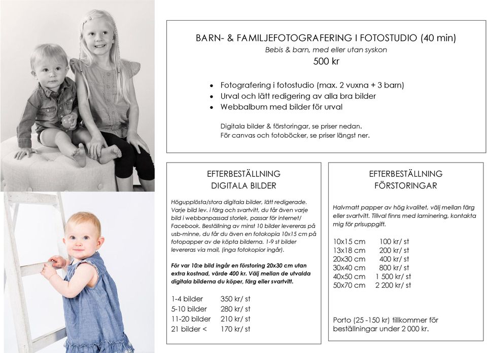 För canvas och fotoböcker, se priser längst ner. Facebook.