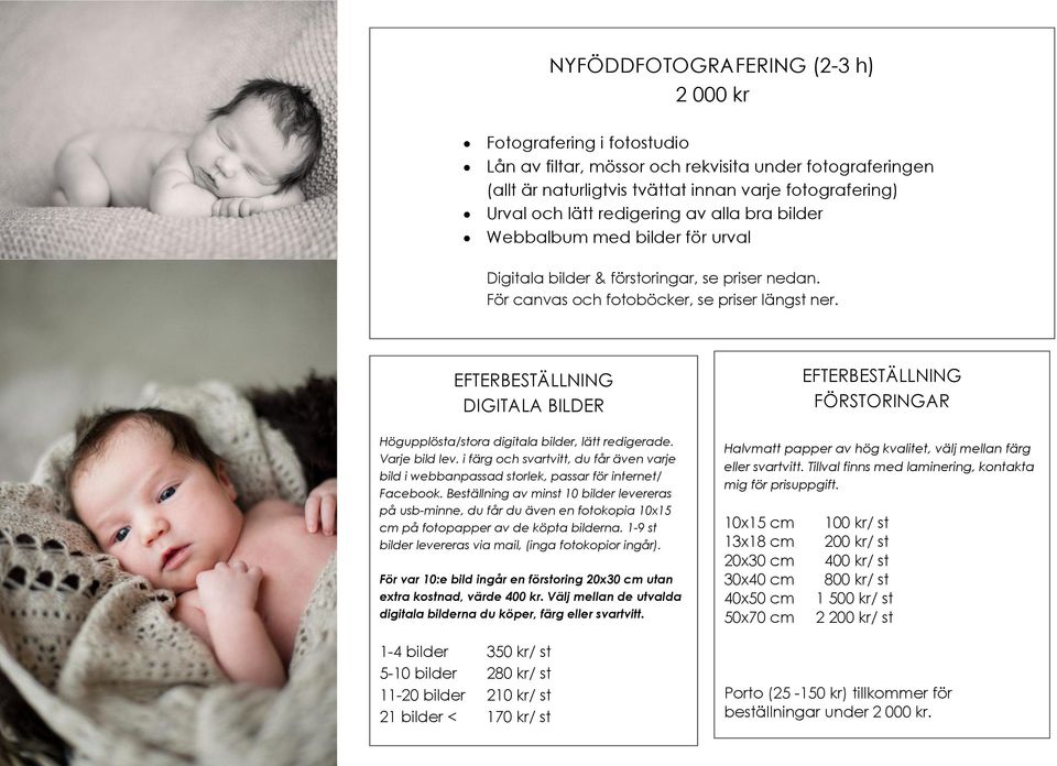 För canvas och fotoböcker, se priser längst ner. Facebook.