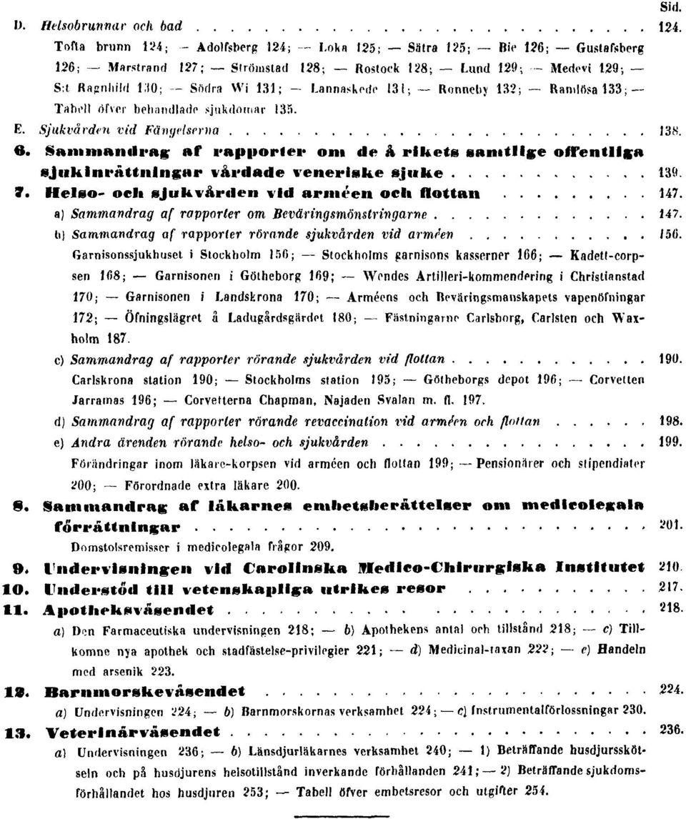 Sammandrag af rapporter om de å rikets samtlige offentliga sjukinrättningar vårdade veneriske sjuke 7.