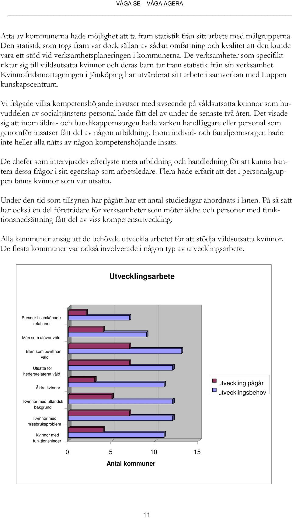 De verksamheter som specifikt riktar sig till våldsutsatta kvinnor och deras barn tar fram statistik från sin verksamhet.