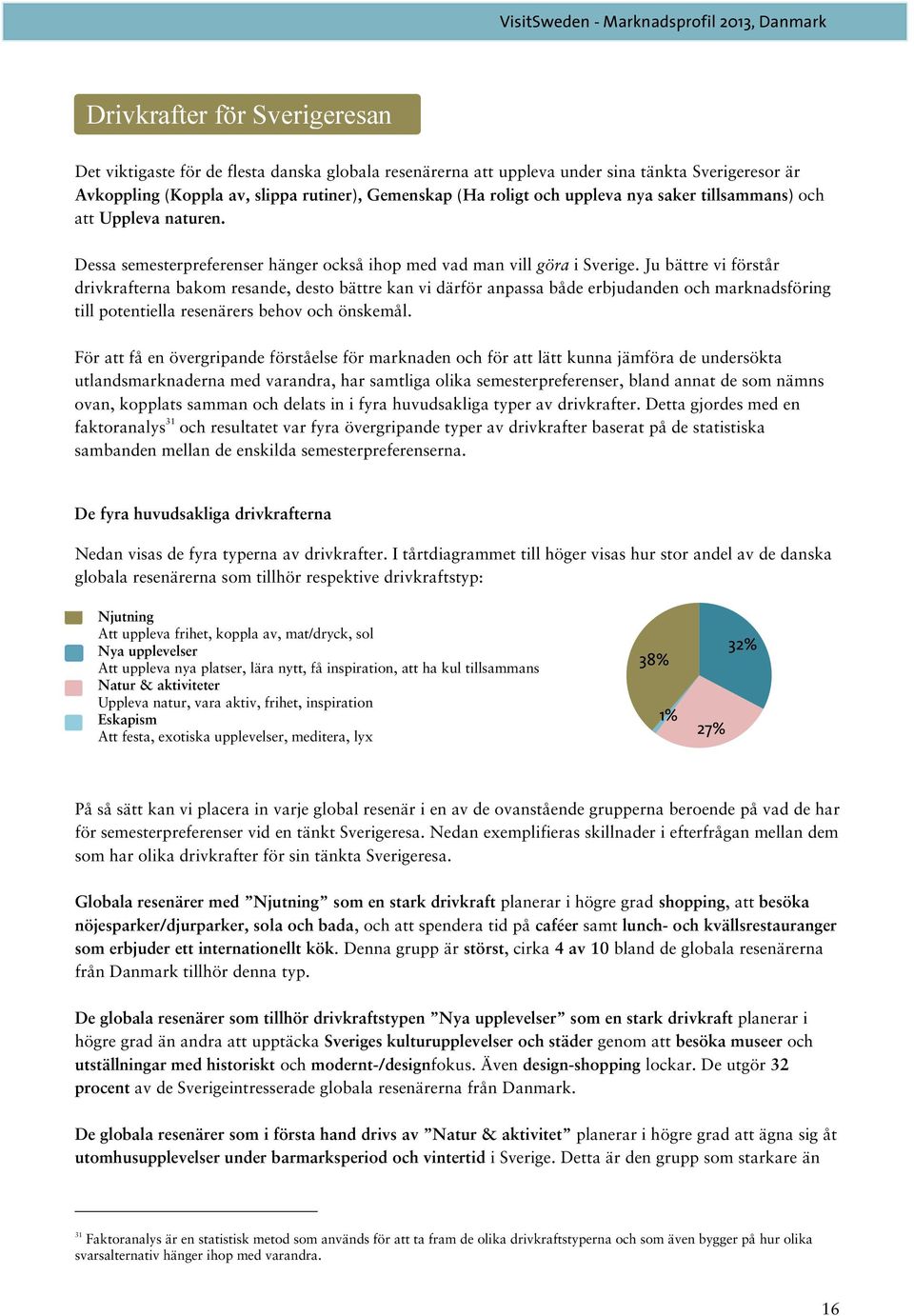 Ju bättre vi förstår drivkrafterna bakom resande, desto bättre kan vi därför anpassa både erbjudanden och marknadsföring till potentiella resenärers behov och önskemål.