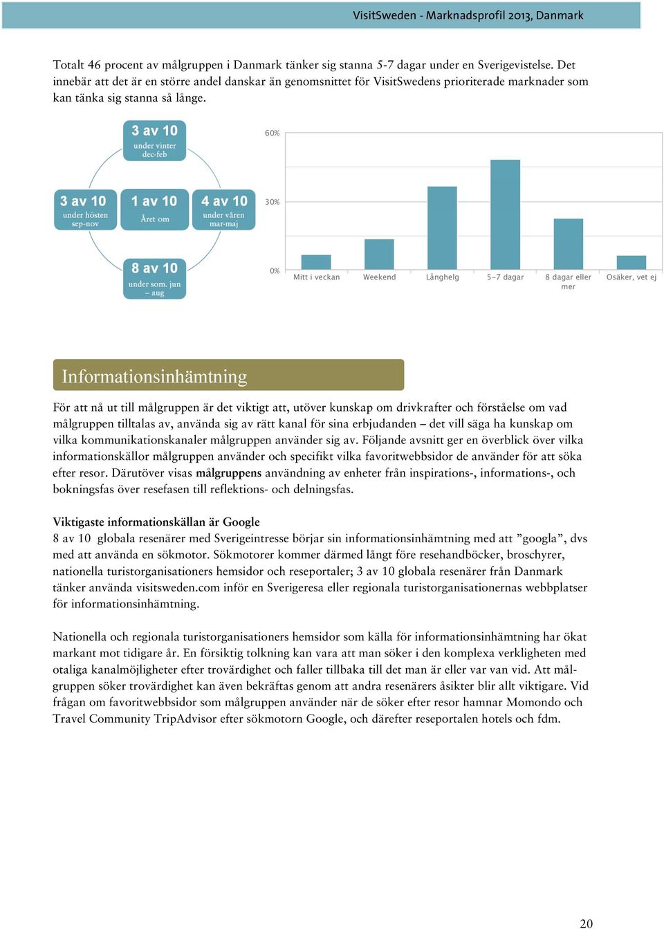 Informationsinhämtning För att nå ut till målgruppen är det viktigt att, utöver kunskap om drivkrafter och förståelse om vad målgruppen tilltalas av, använda sig av rätt kanal för sina erbjudanden