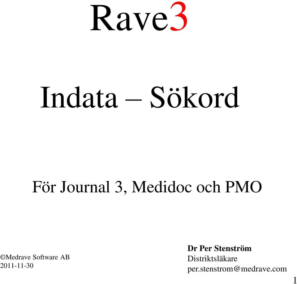 2011-11-30 Dr Per Stenström